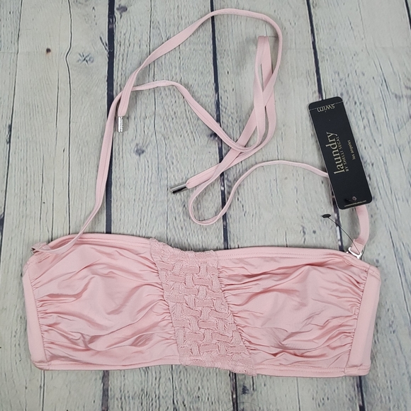 LAUNDRY by SHELLI SEGAL | shirred bandeau halter bikini swim bathing suit - Picture 2 of 12